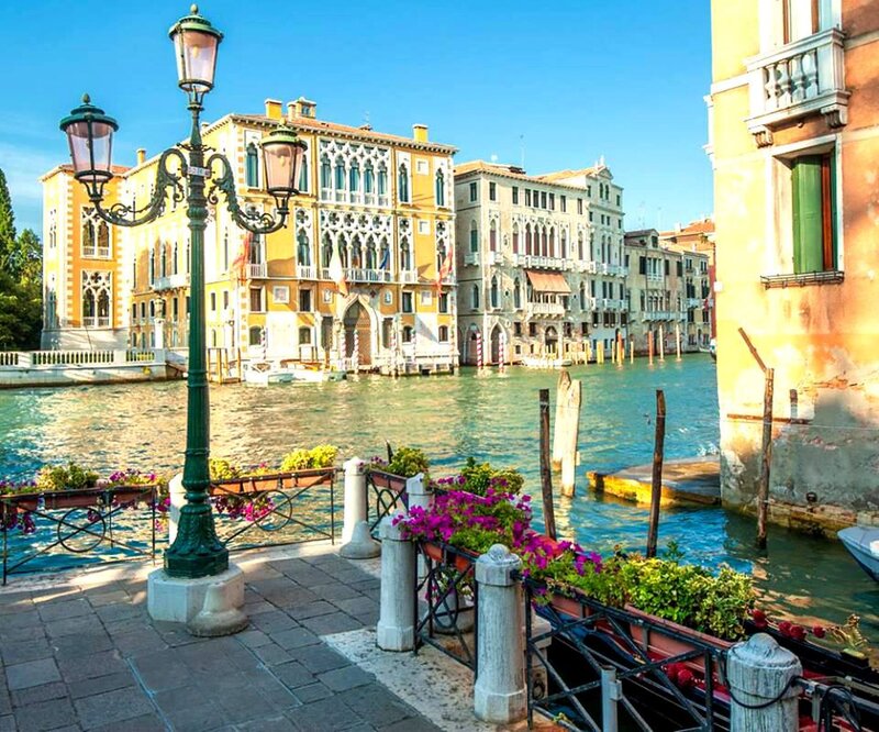 Venetian Canal Scene — Blue, Serene, Afternoon, Photograph