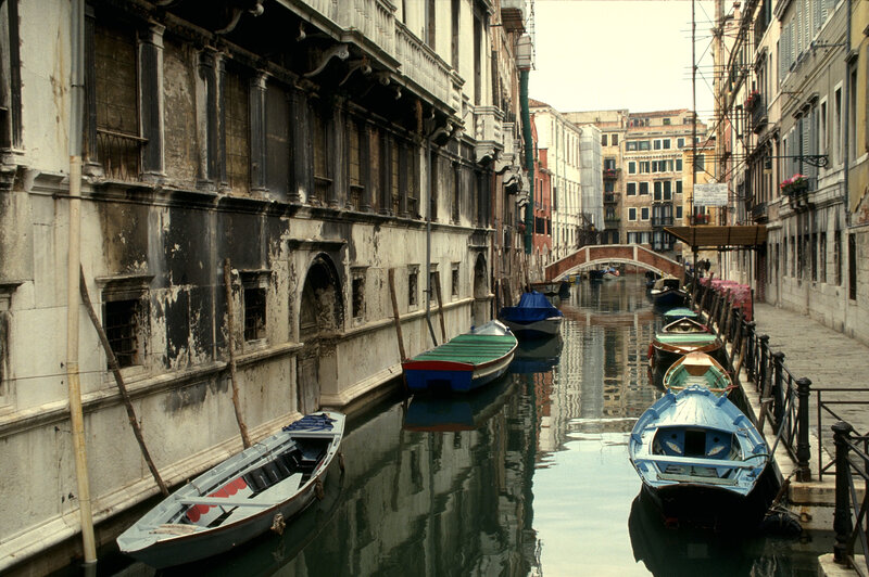 Venetian canal with boats