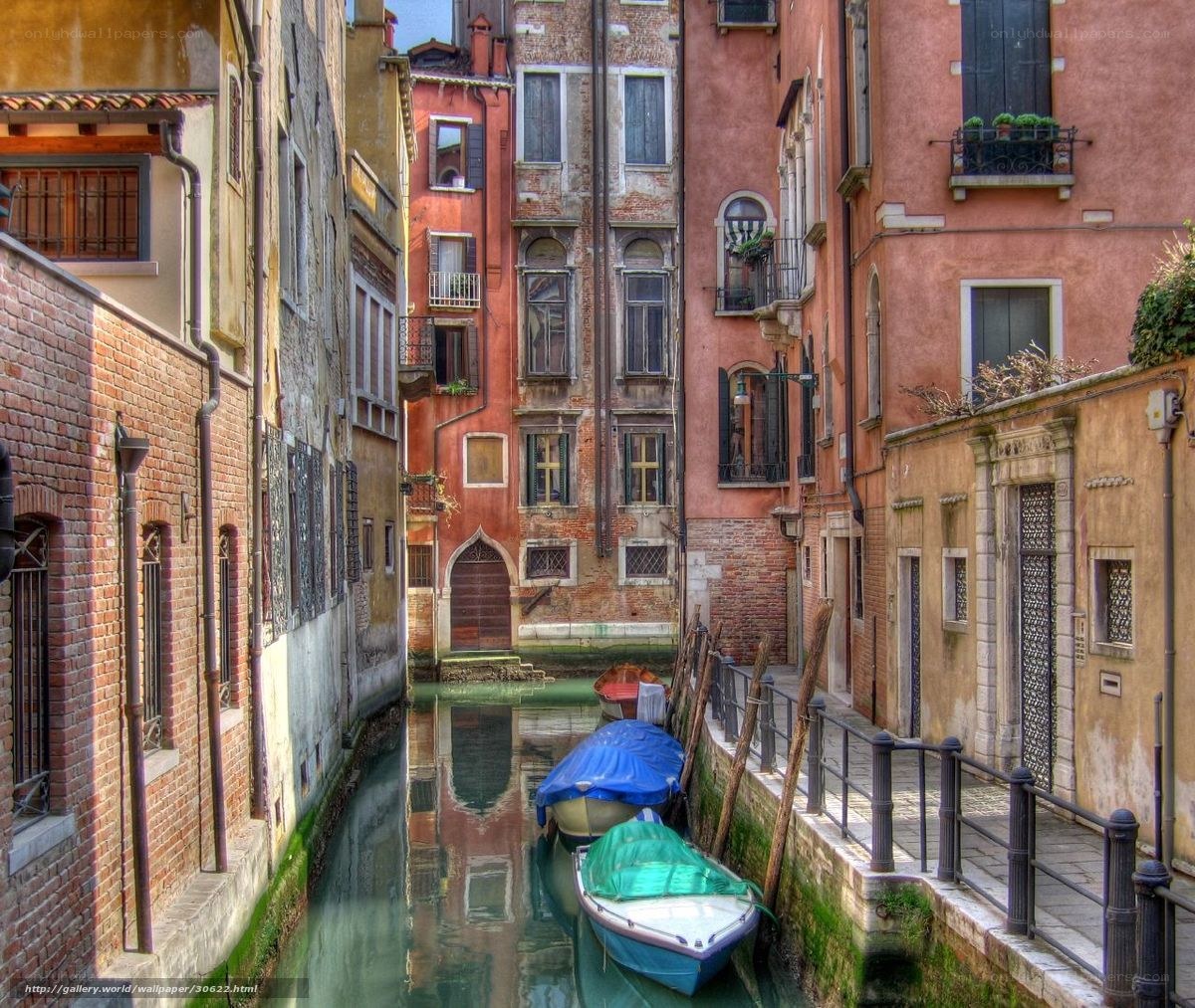Venetian canal with boats