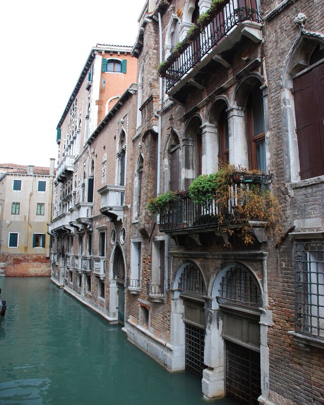 Venetian canal with historic buildings