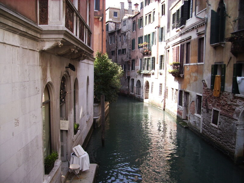 Venetian canal with historic buildings