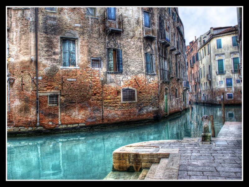 Venetian canal with old buildings