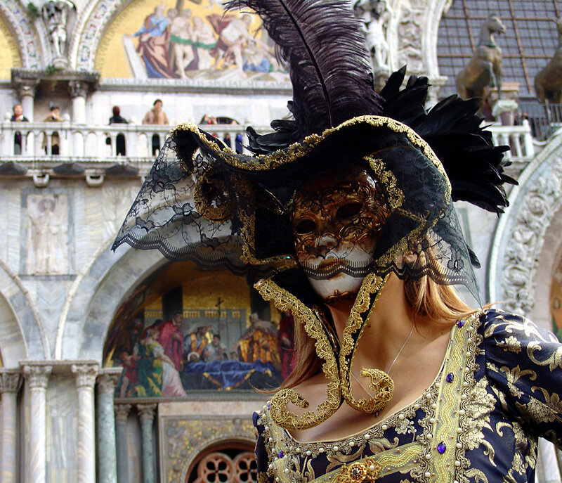 Venetian carnival mask and costume