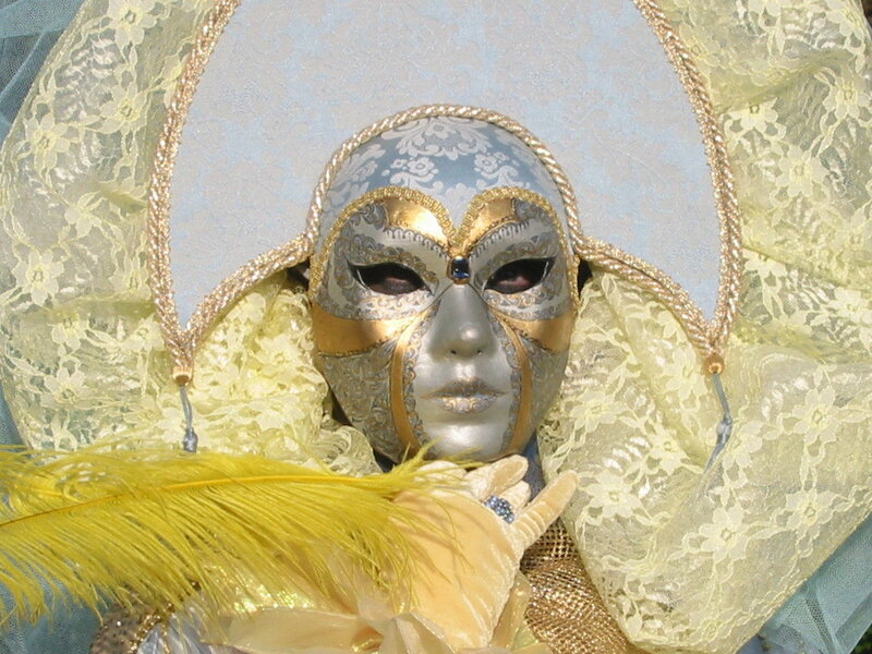 Venetian Carnival Mask — Silver