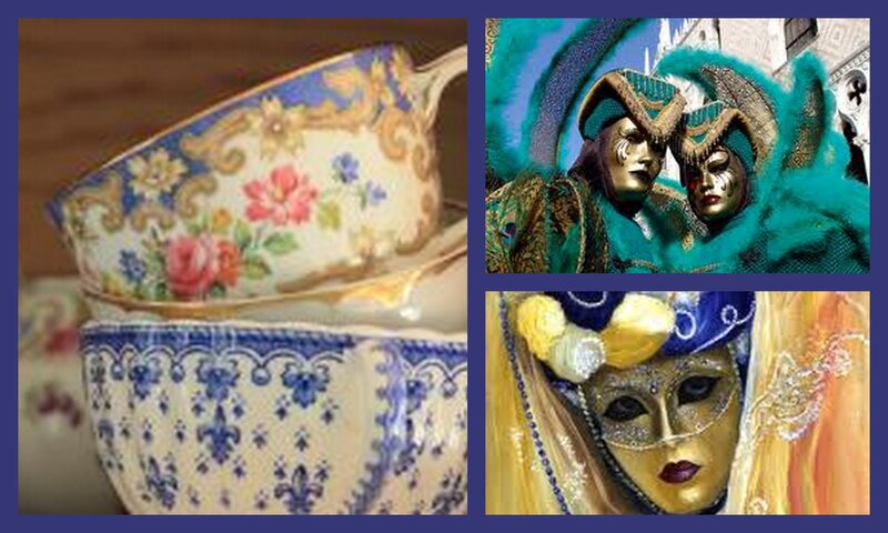 Venetian Carnival Masks — Blue, Festive
