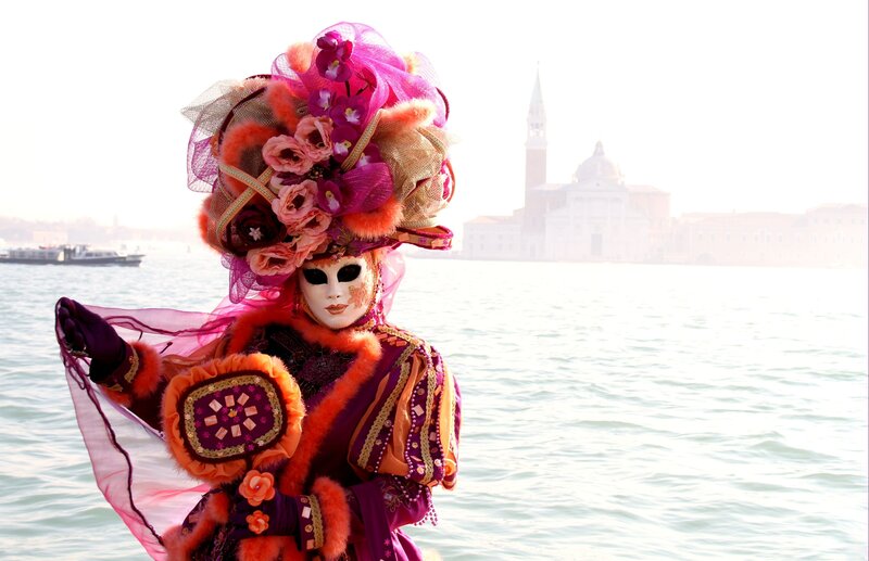 Venetian carnival performer