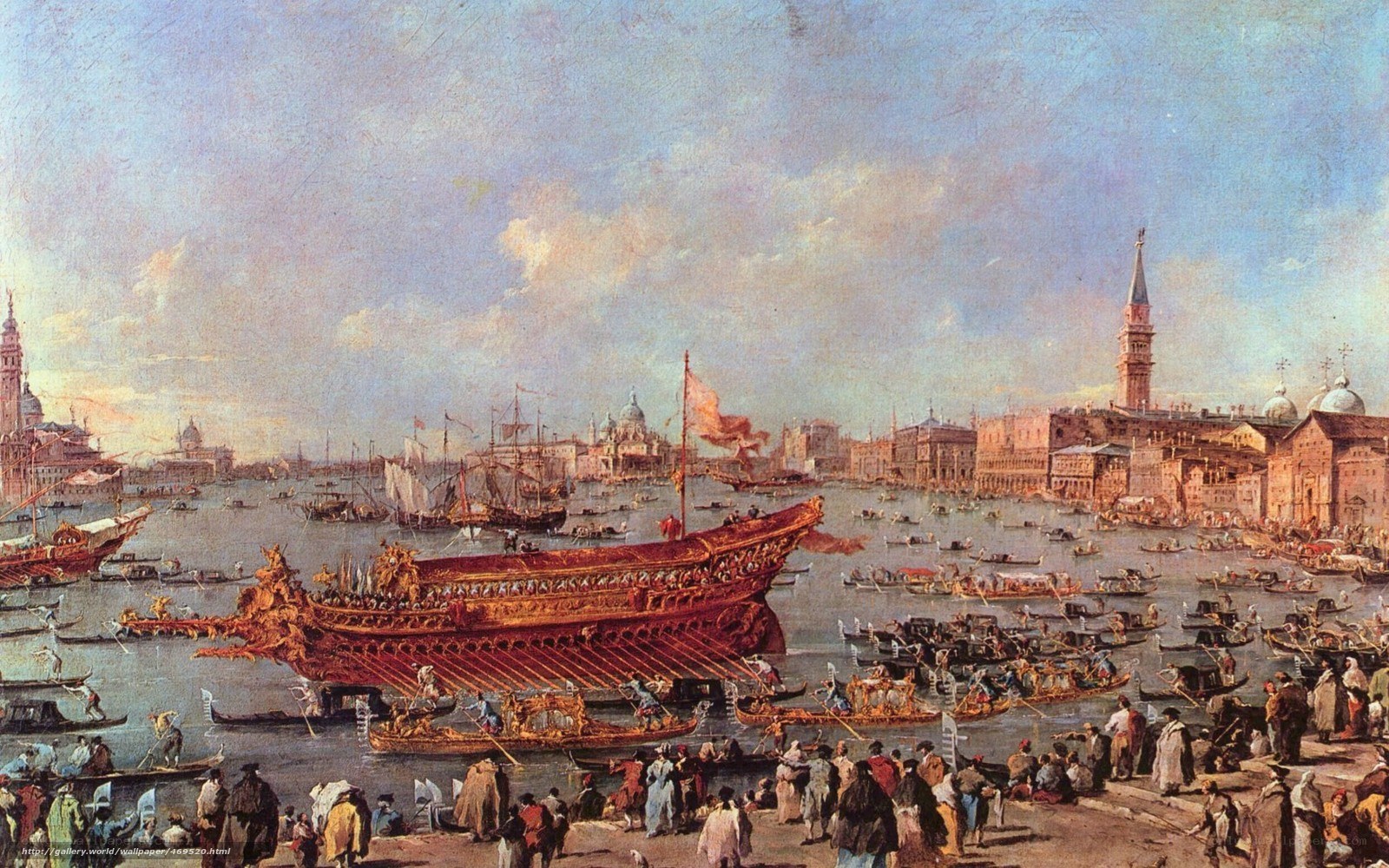Venetian gondola procession