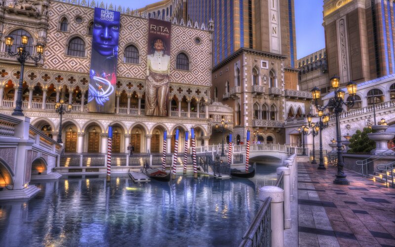 Venetian hotel and canal