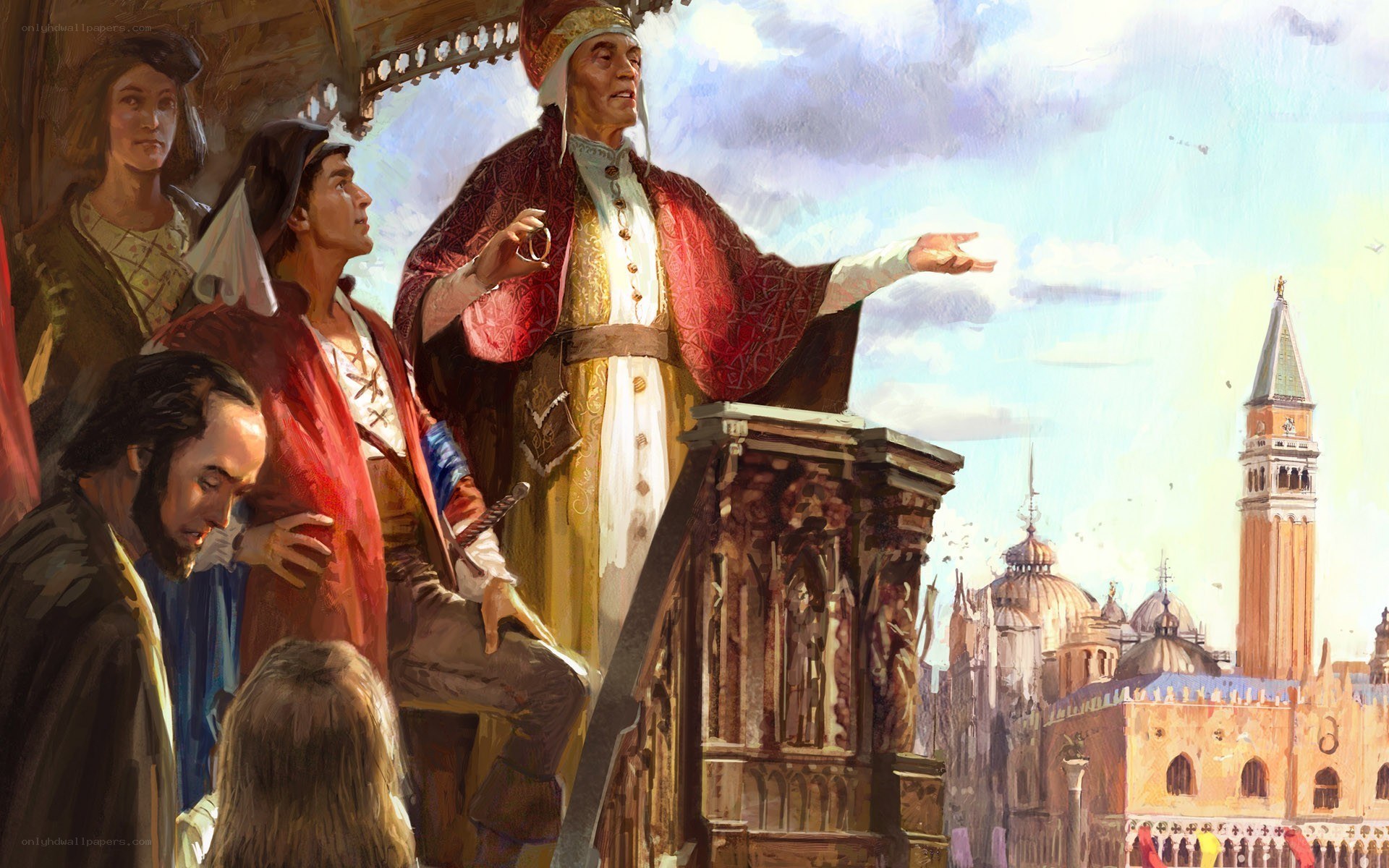 Venetian leader addressing crowd