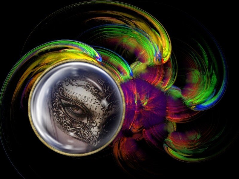 Venetian Mask in Bubble