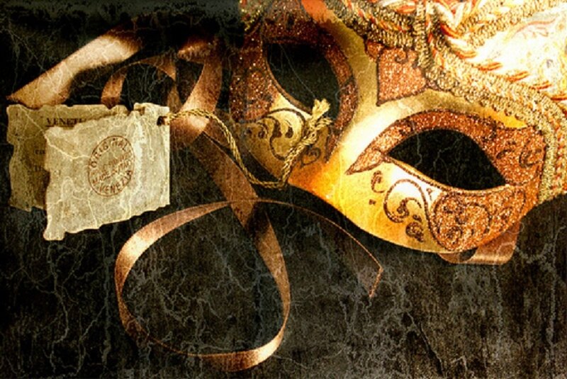 Venetian Mask with Tag