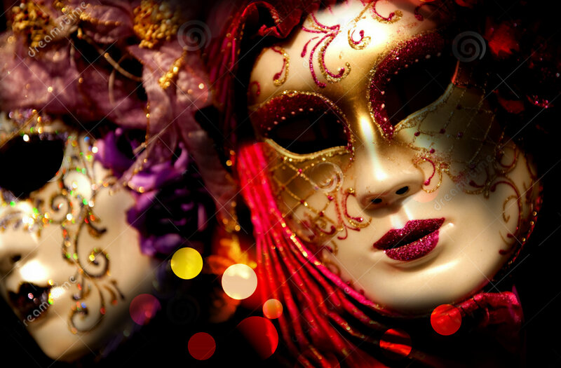 Venetian Masks — Gold