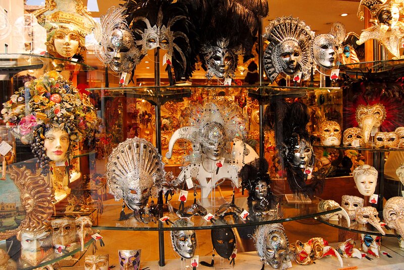 Venetian Masks in Display