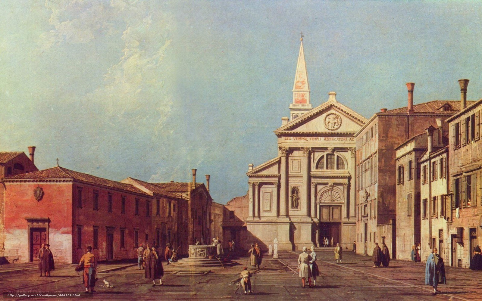 Venetian square with church