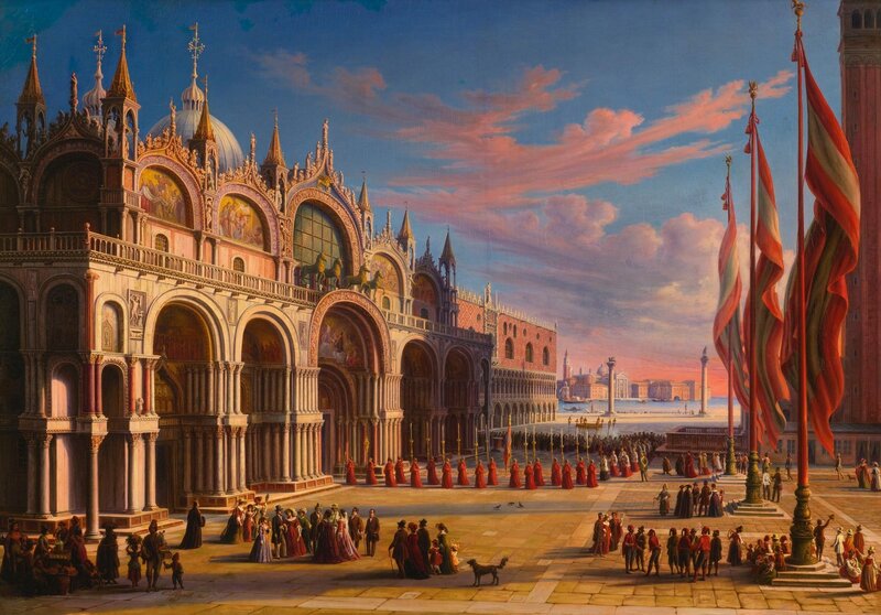 Venetian Square with Flags