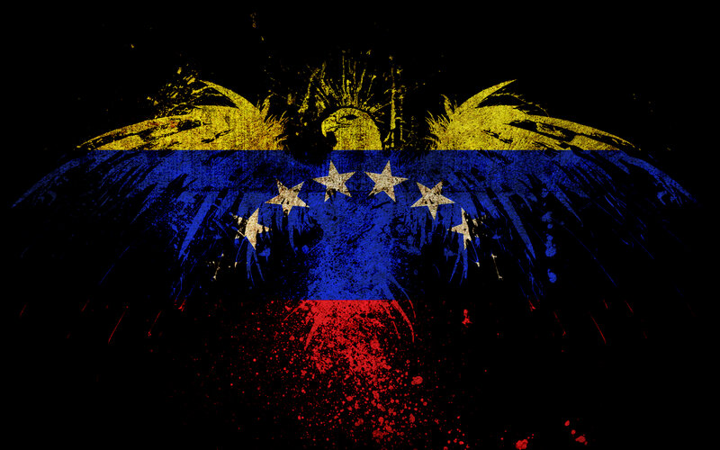 Venezuela flag with eagle