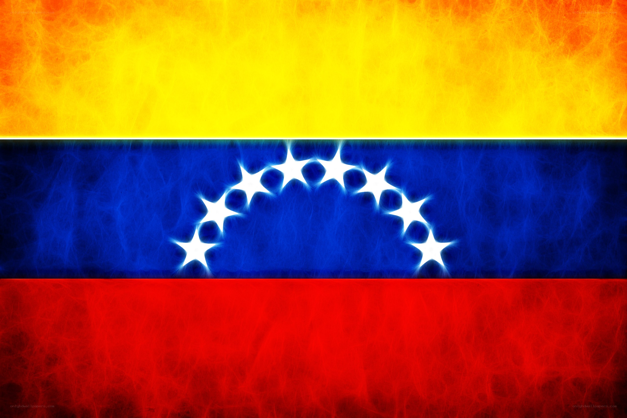 Venezuela flag with flame effect