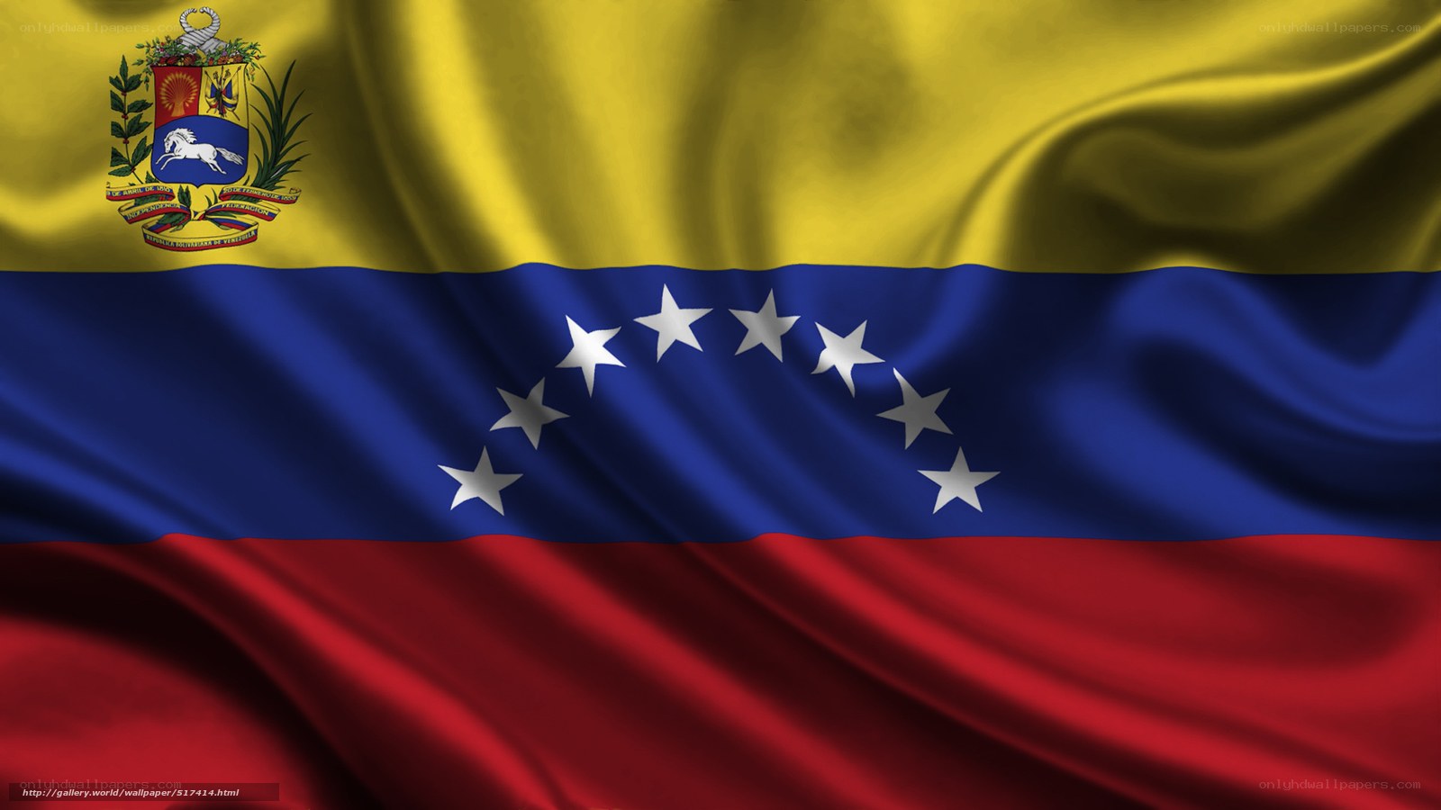 Venezuelan flag waving