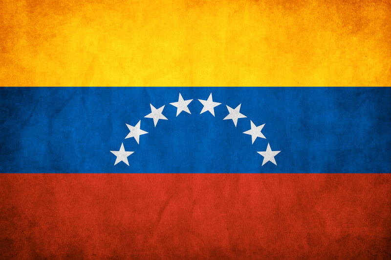 Venezuelan flag with distressed texture
