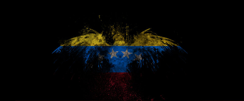 Venezuelan flag with grunge effect