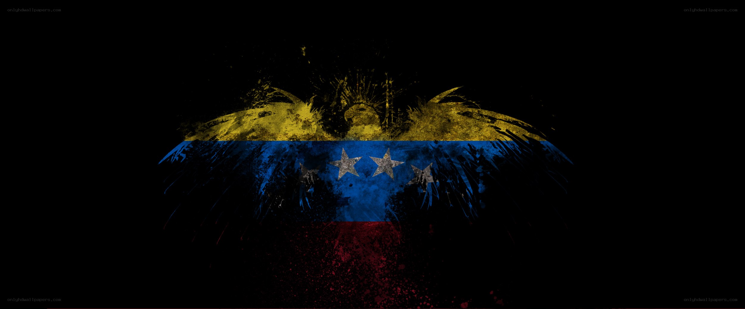 Venezuelan flag with grunge effect