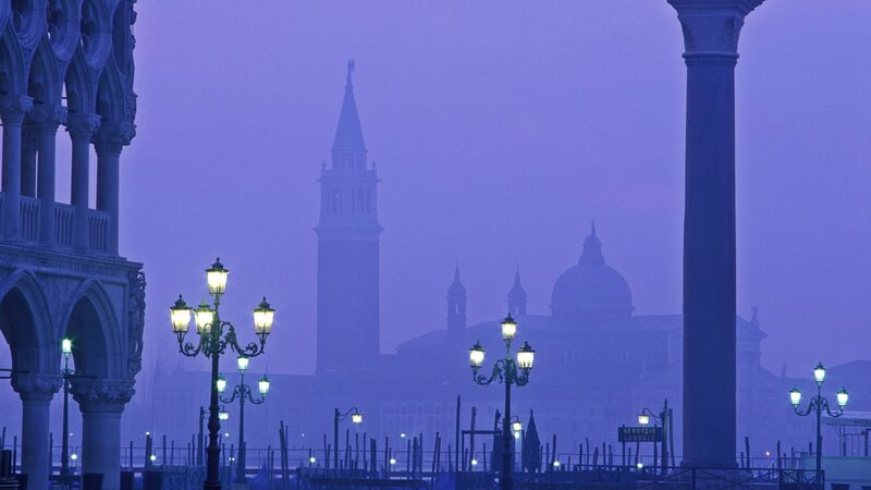 Venice at dawn in the mist