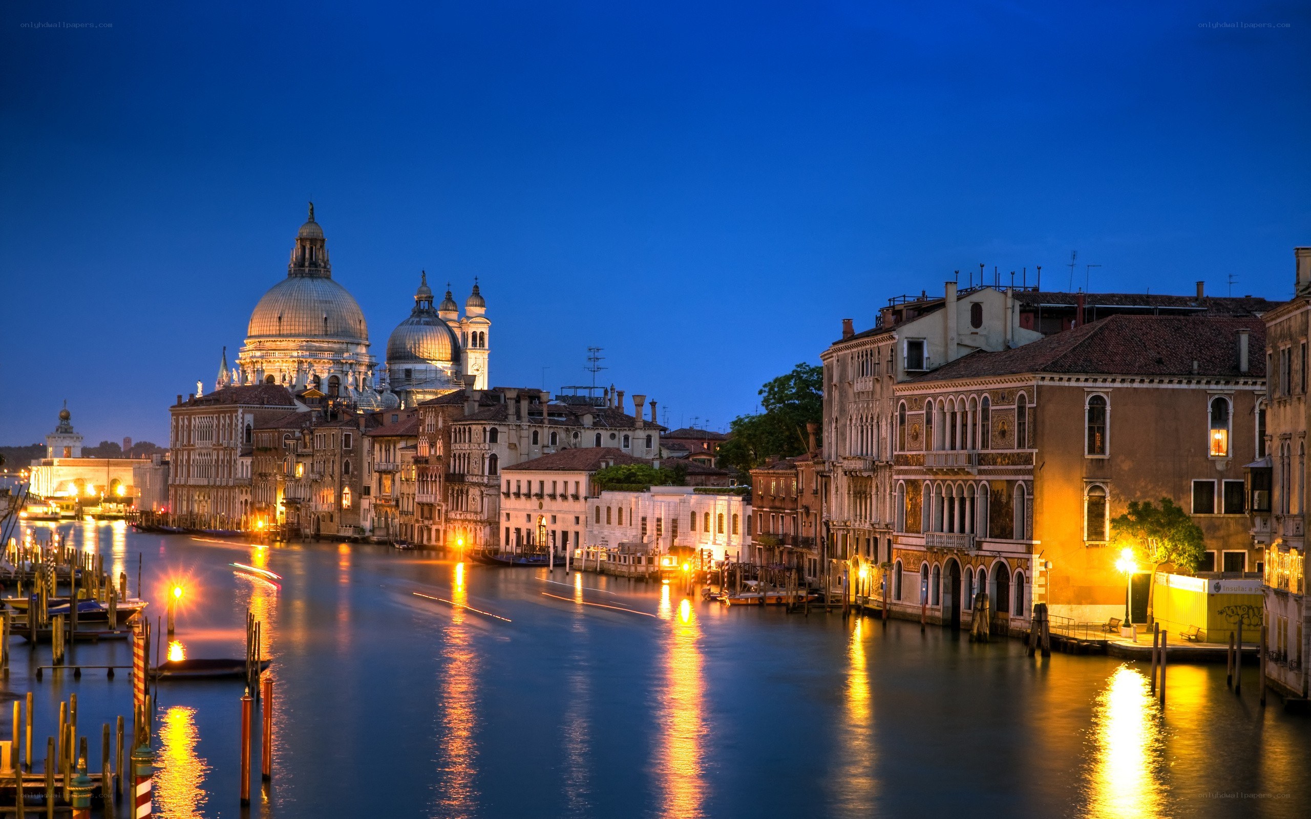 Venice at dusk with domes