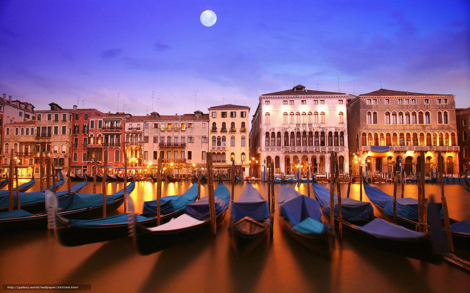 Venice at moonlit dusk