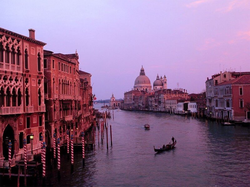 Venice canal at dusk