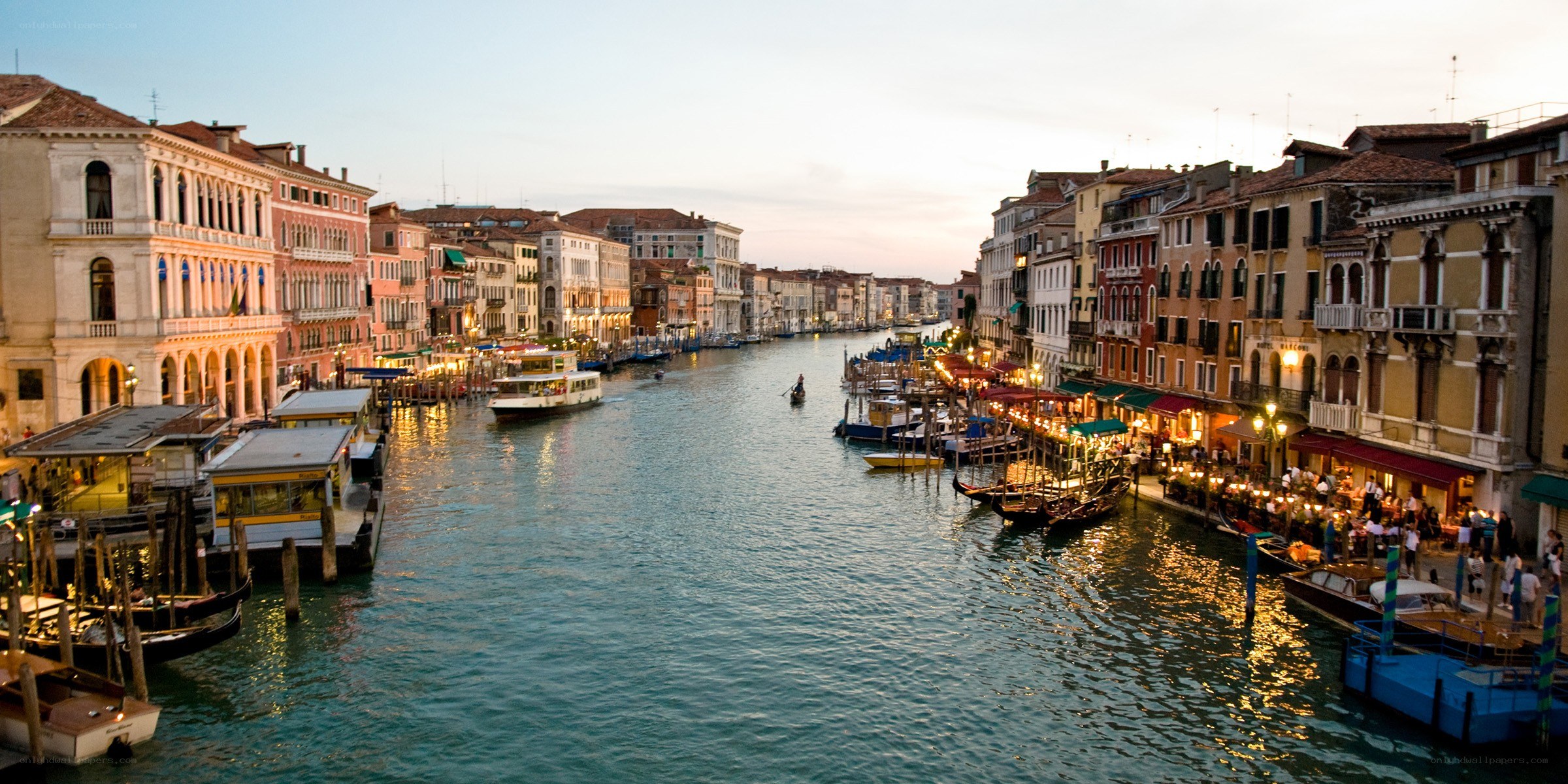 Venice canal at dusk