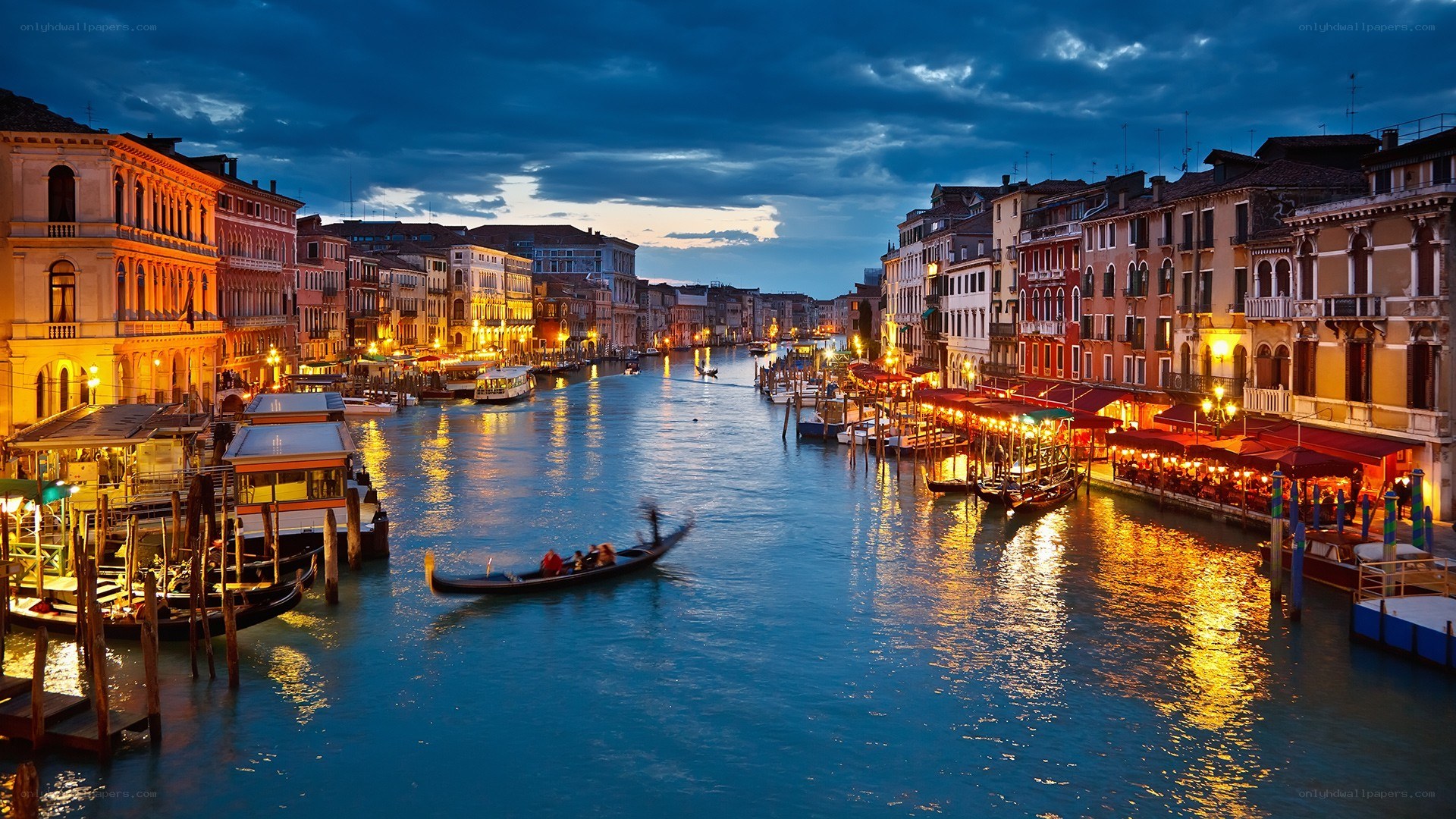 Venice canal at dusk