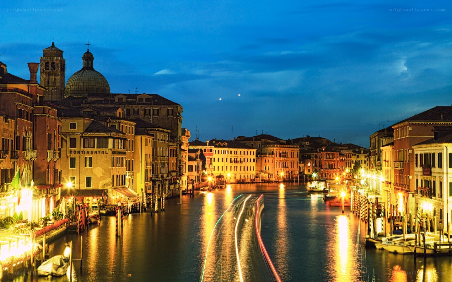 Venice canal at dusk