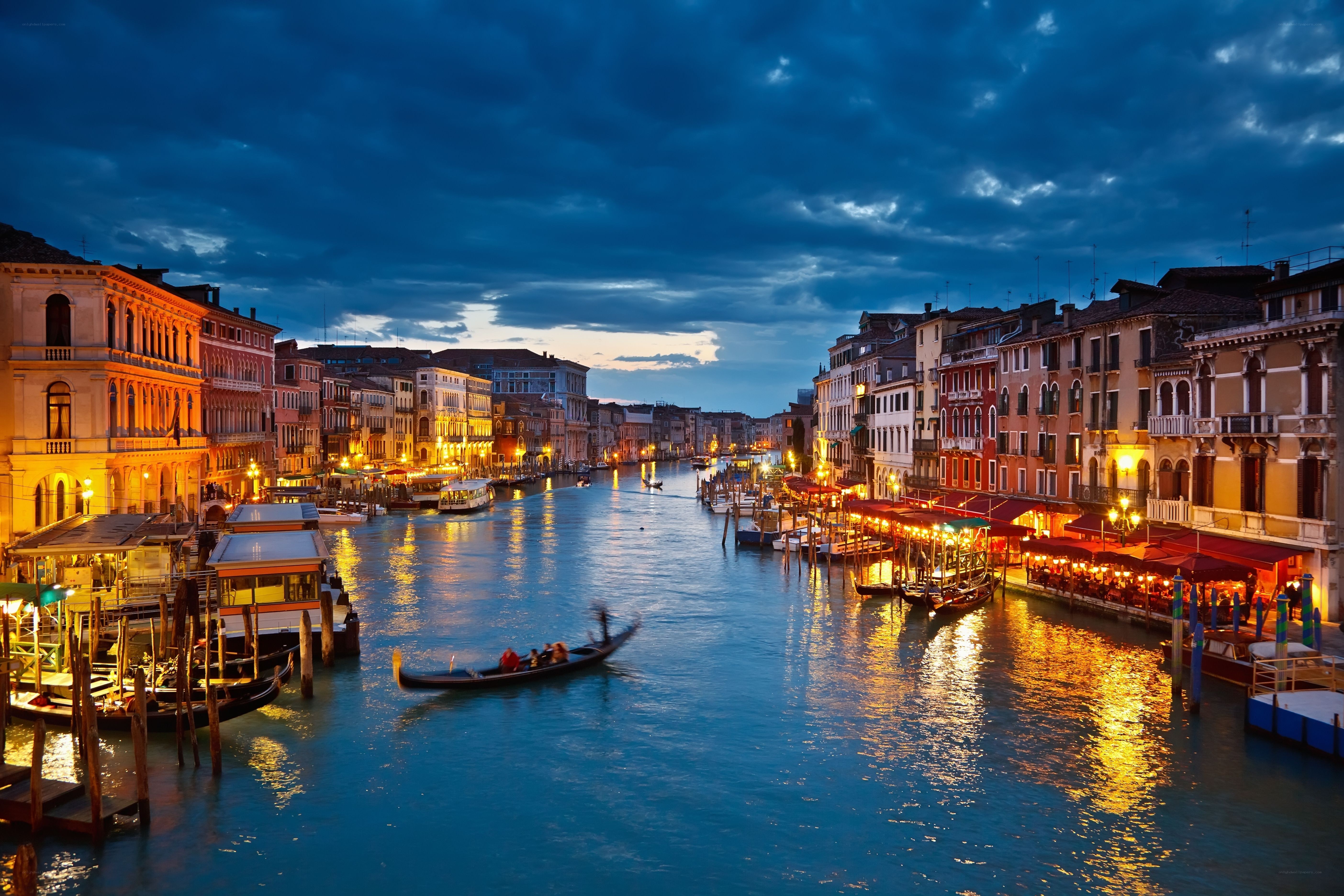 Venice canal at dusk