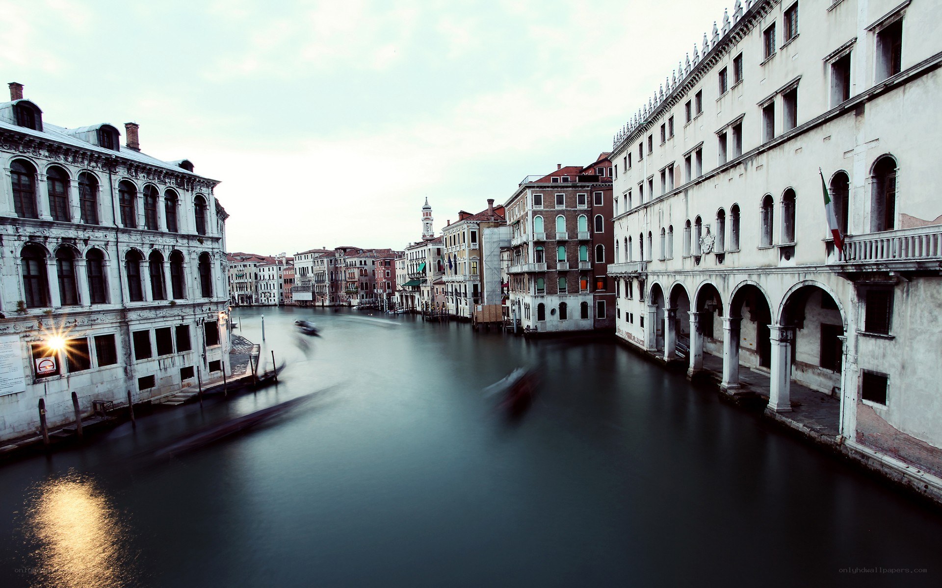 Venice canal at dusk