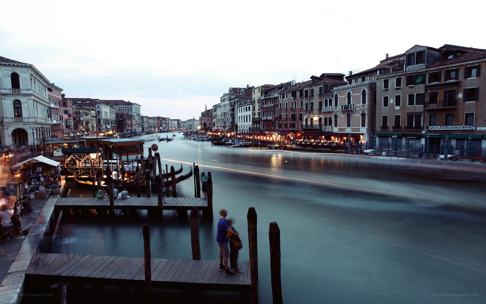 Venice canal at dusk