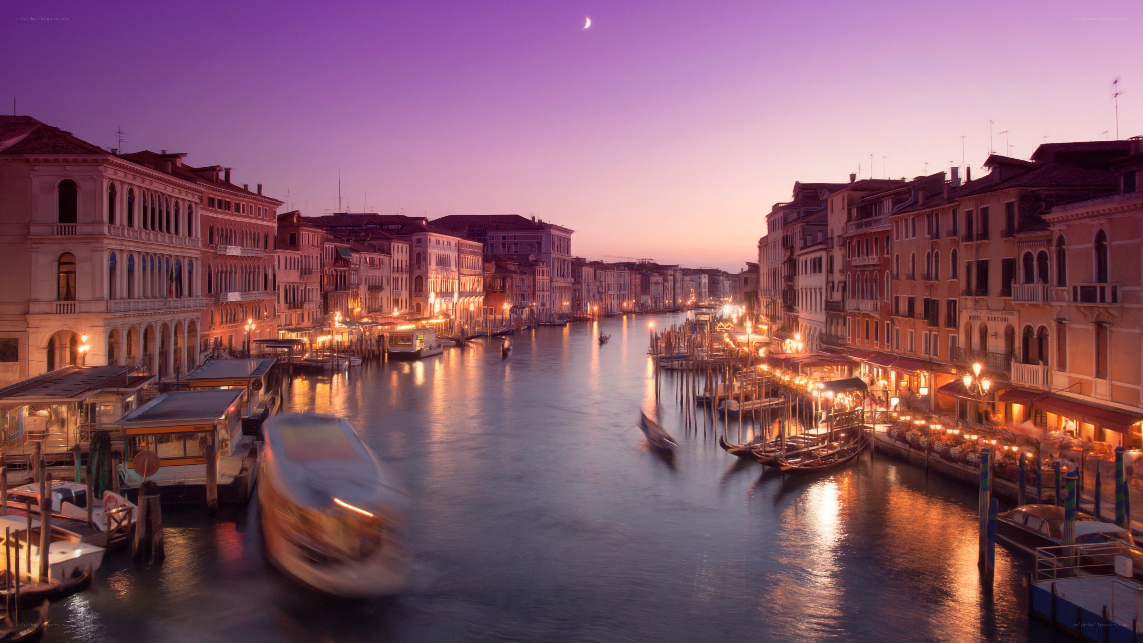 Venice canal at dusk
