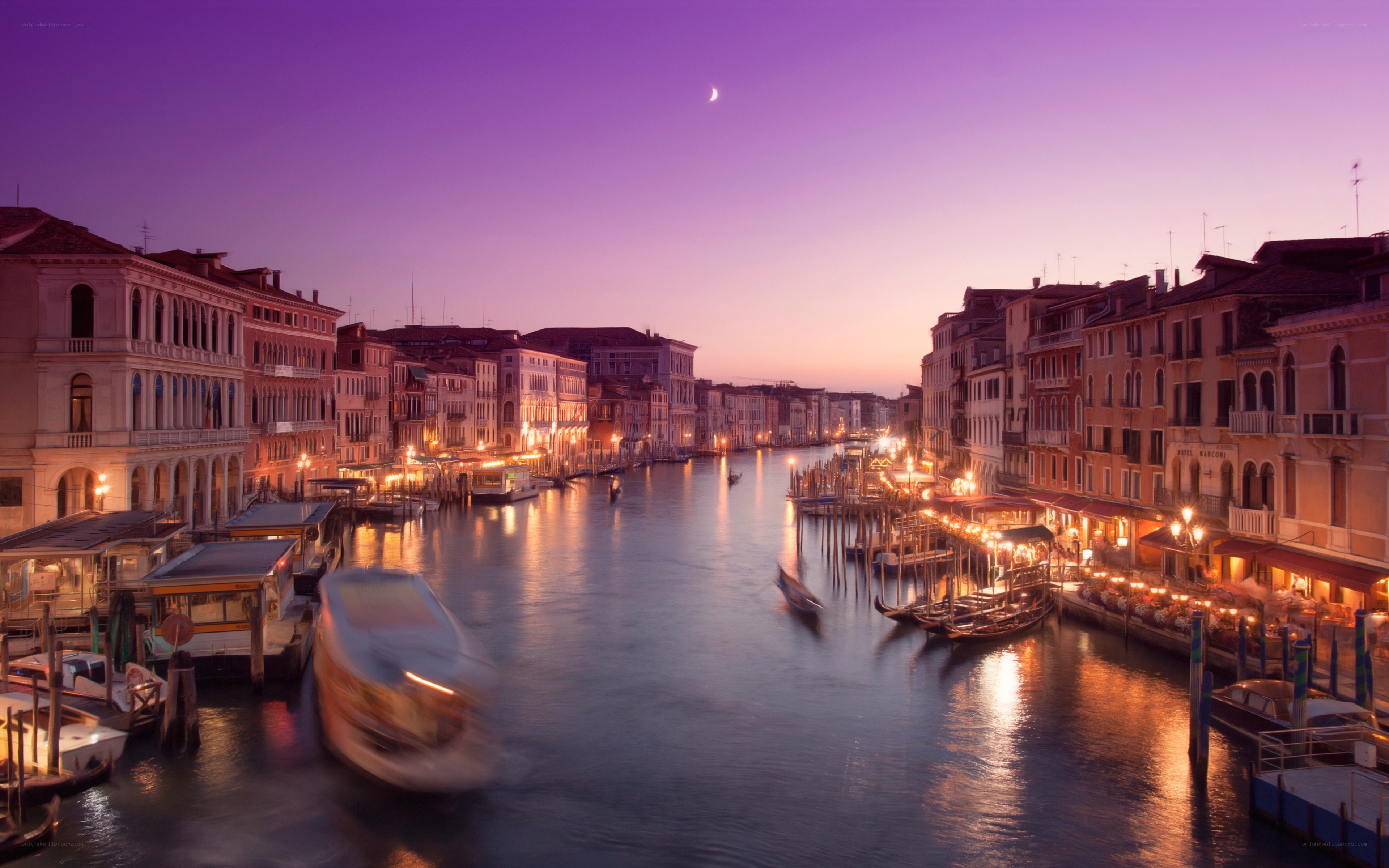 Venice canal at dusk