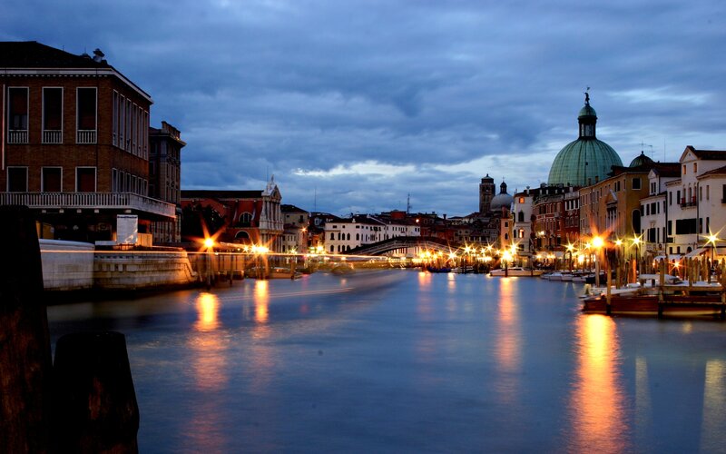 Venice Canal at Dusk — Blue, Calm