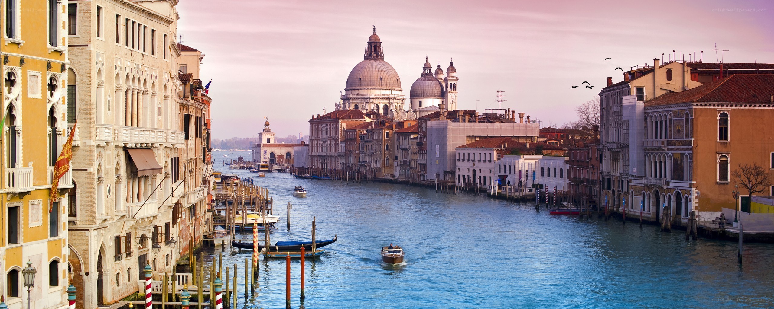 Venice canal at sunset