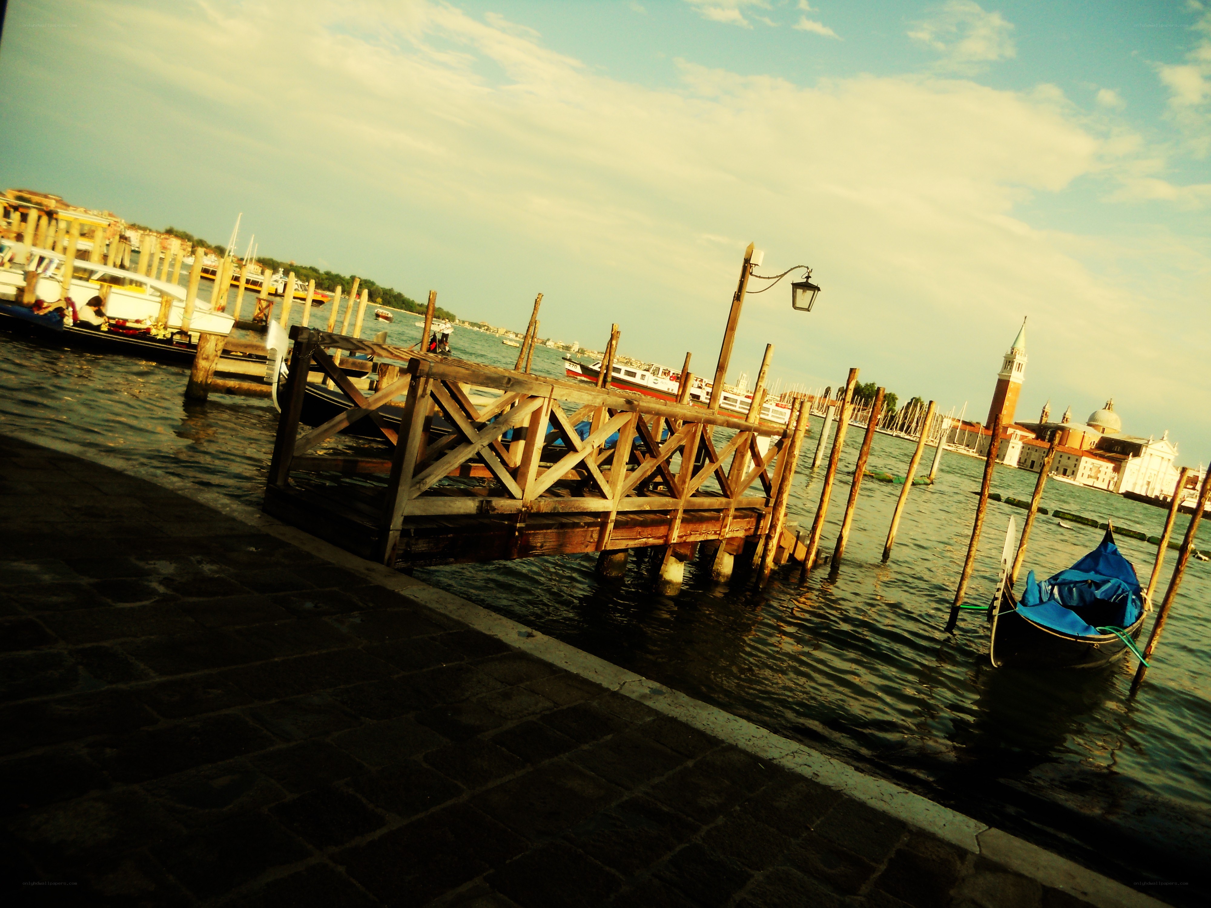Venice canal at sunset