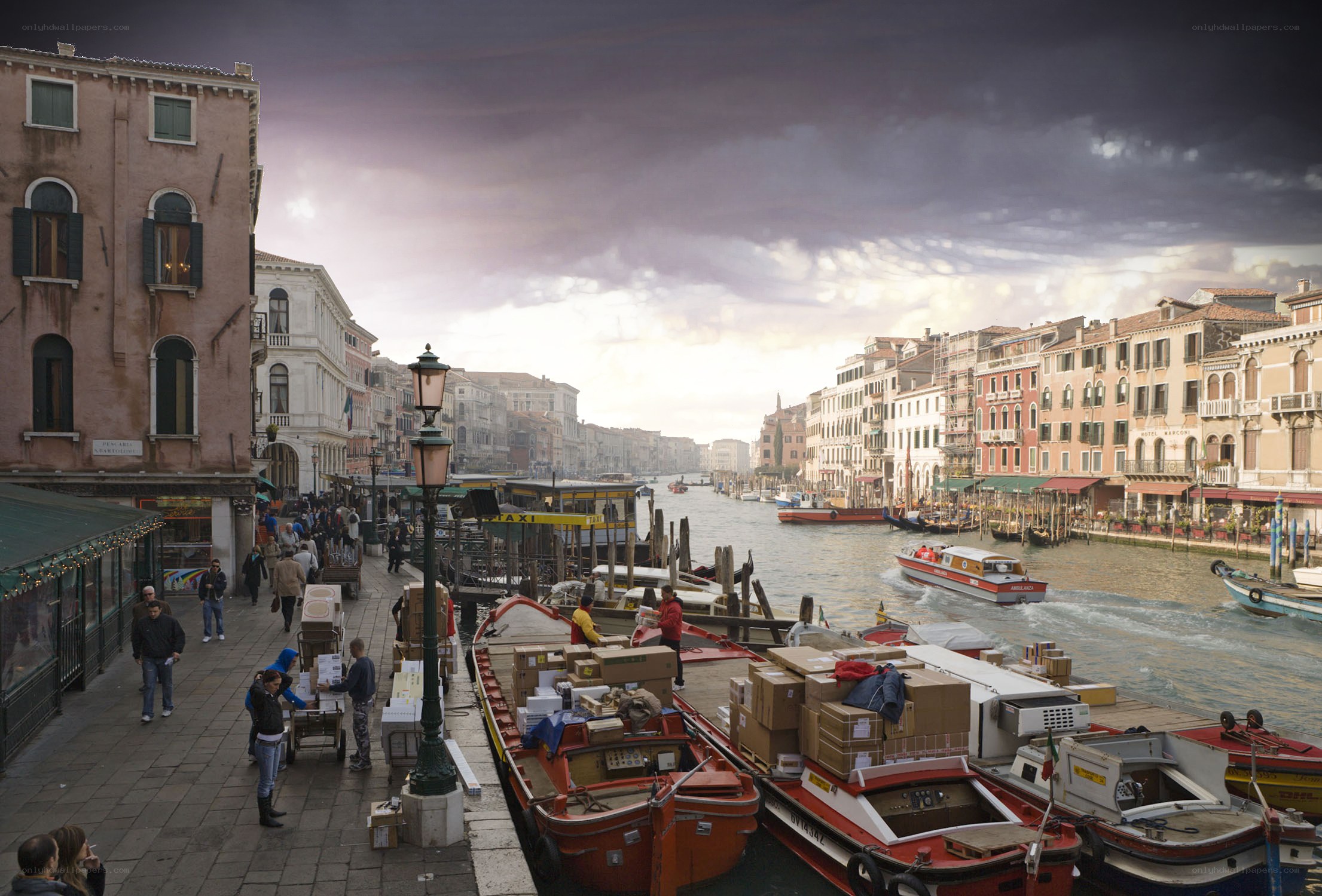 Venice canal scene