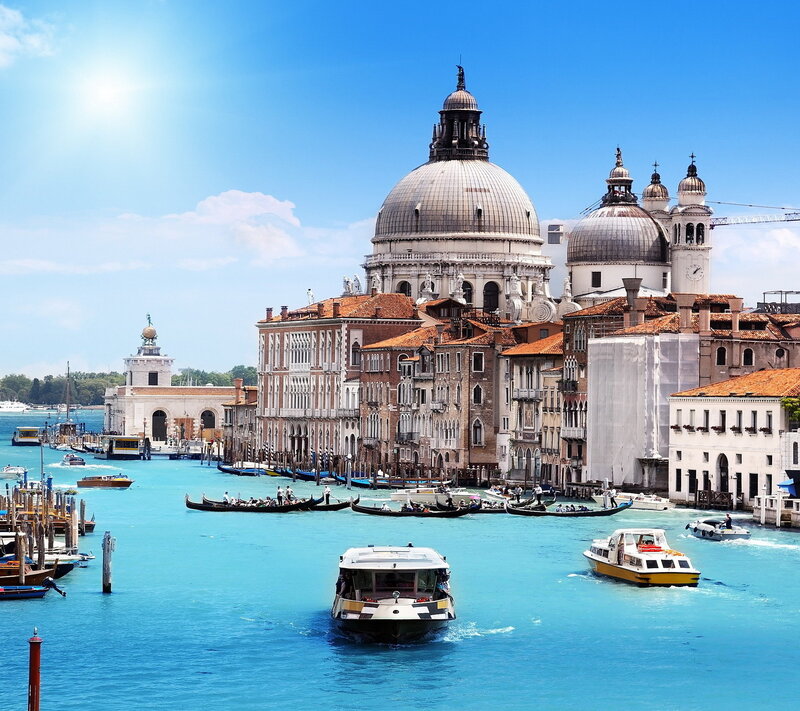 Venice Canal Scene — Blue, Bright