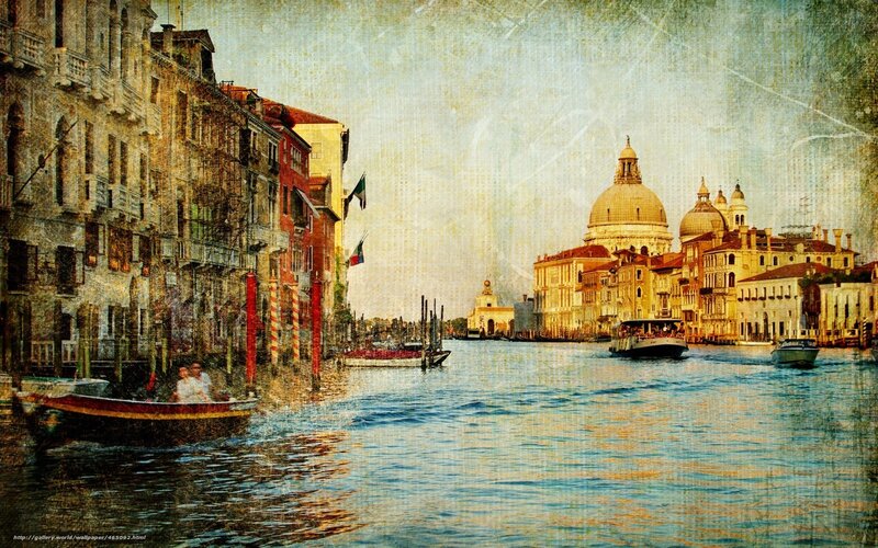 Venice Canal Scene — Blue, Serene, Afternoon