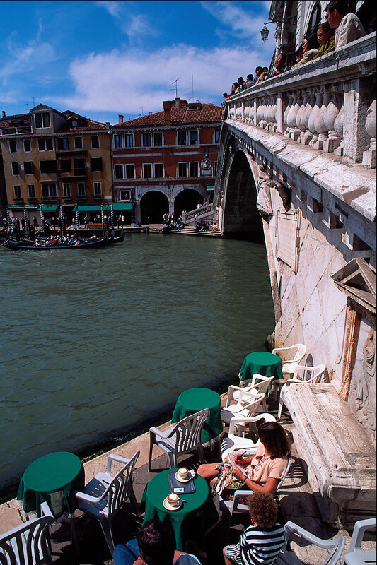 Venice canal scene with gondola