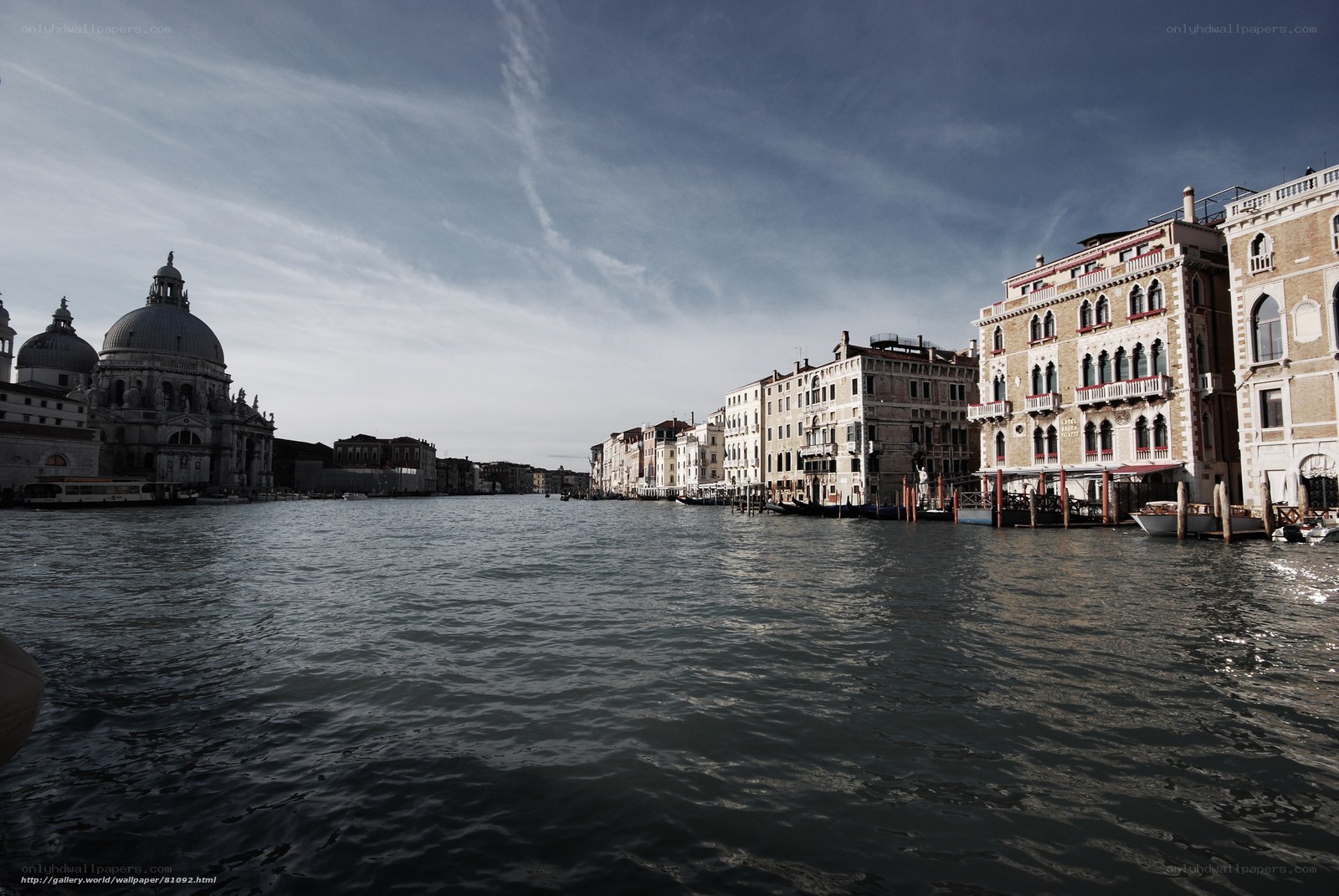 Venice canal with basilica