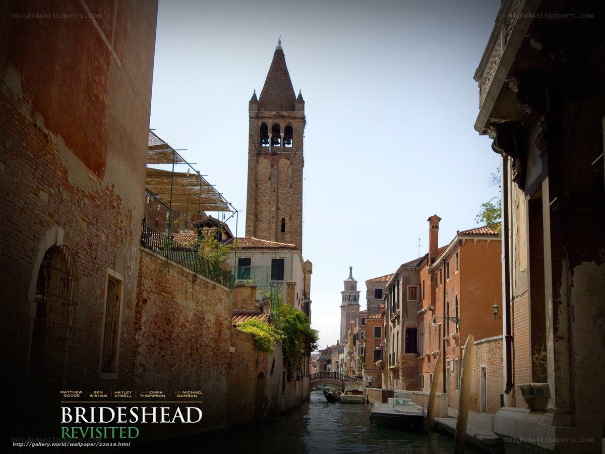 Venice canal with bell tower