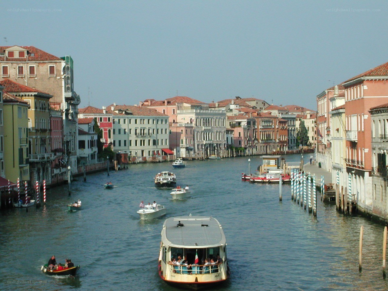 Venice canal with boats