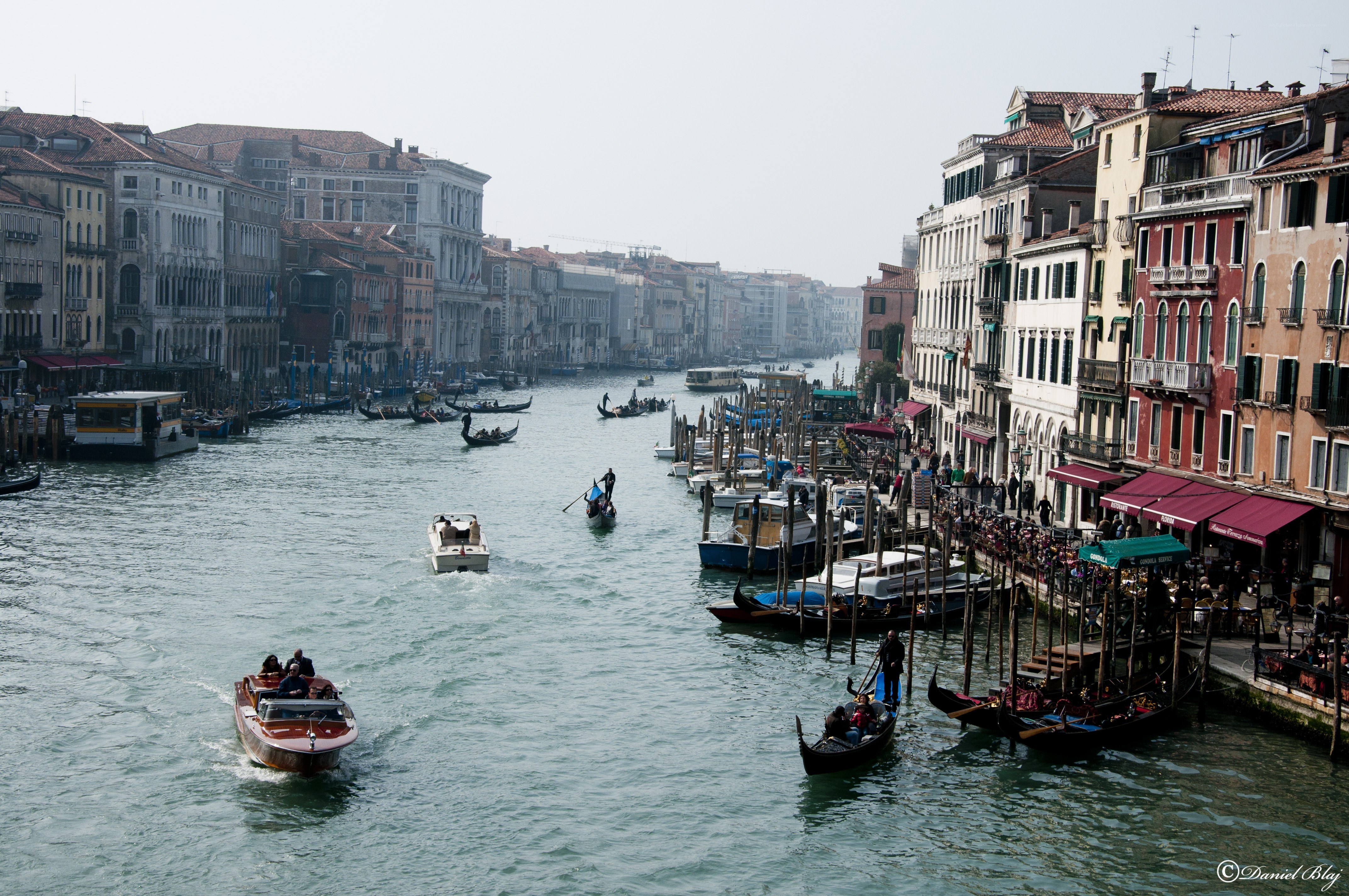 Venice canal with boats