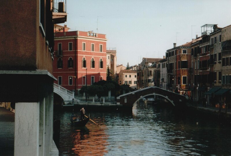 Venice canal with gondola