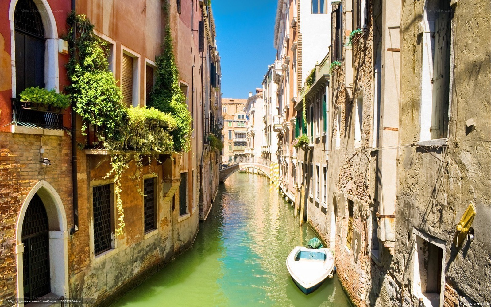 Venice canal with gondola